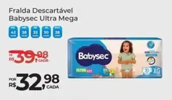 Super Luna Fralda Descartável Babysec Ultra Mega oferta