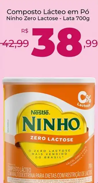 Unicompra Composto Lácteo em Pó Ninho Zero Lactose - Lata oferta