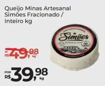 Super Luna Queijo Minas Artesanal Simões Fracionado / Inteiro oferta