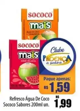 Proença Supermercados Refresco Água De Coco Socoo Sabores oferta