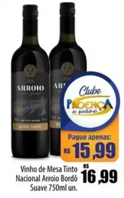 Proença Supermercados Vinho de Mesa Tinto Nacional Arroio Bordo Suave oferta