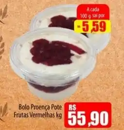 Proença Supermercados Bolo Proença Pote Frutas Vermelhas oferta