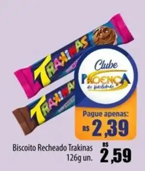 Proença Supermercados Biscoito Recheado Trakinas oferta