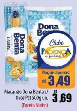 Proença Supermercados Macarrão Dona Benta c/ Ovos Pet oferta