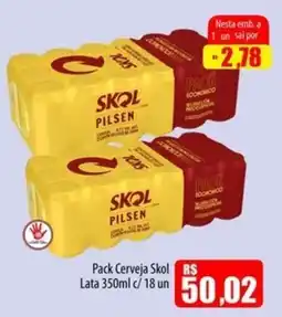 Proença Supermercados Pack Cerveja Skol Lata oferta