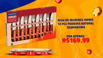 Nivalmix Jogo de talheres jumbo 12 pcs madeira natural tramontina oferta