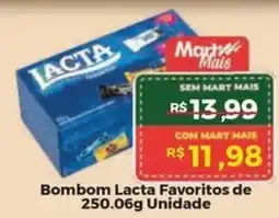 Mart Minas Bombom Lacta Favoritos de Unidade oferta