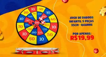 Nivalmix Jogo de dardos infantil 5 peças 35cm - quanhe oferta