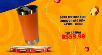 Nivalmix Copo térmico com abridor aço inox bono oferta