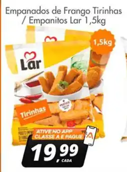 Delta Supermercados Empanados de Frango Tirinhas / Empanitos Lar oferta