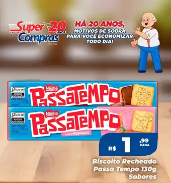 Rede Super Compras Biscoito Recheado Passa Tempo Sabores oferta