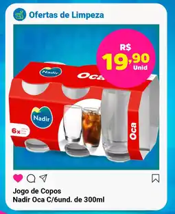 Comercial Esperança Jogo de Copos Nadir Oca oferta