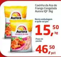 Tenda Atacado Aurora - coxinha da asa de frango congelada iqf 3kg oferta