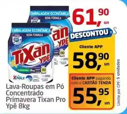 Tenda Atacado Tixan - lava-roupas em pó concentrado primavera oferta