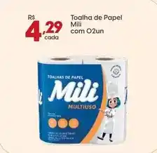 Supper Rissul Mili - toalha de papel com 02un oferta