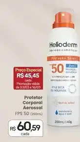 Drogal Helioderm - protetor corporal aerossol fps 50 oferta