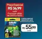 Drogal Gillette - carga mach3 sensitive l4p3 oferta