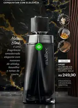 O Boticário Malbec - black desodorante colônia oferta