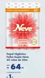 Sam's Club Neve - papel higiênico folha dupla oferta