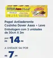 Sam's Club Leve - papel antiaderente cozinha dover assa + oferta