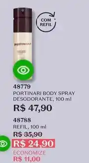 O Boticário Portinari - body spray desodorante oferta