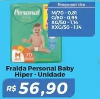 Mart Minas Fralda Personal Baby Hiper - Unidade oferta