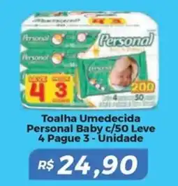 Mart Minas Toalha Umedecida Personal Baby c/50 Leve 4 Pague 3 - Unidade oferta