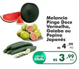 Irani Supermercados Melancia Pingo Doce Vermelha, Goiaba ou Pepino Japonês oferta