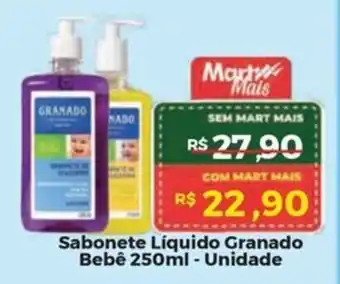 Mart Minas Sabonete Líquido Granado Bebê Unidade oferta