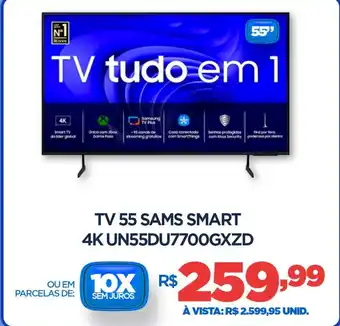 DB Supermercados Tv 55 sams smart 4K UN55DU7700GXZD oferta