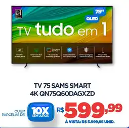 DB Supermercados Tv 75 sams smart 4K QN75Q60DAGXZD oferta