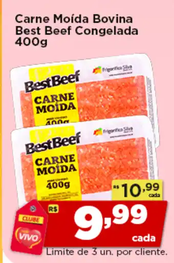 Rede Vivo Carne Moída Bovina Best Beef Congelada oferta