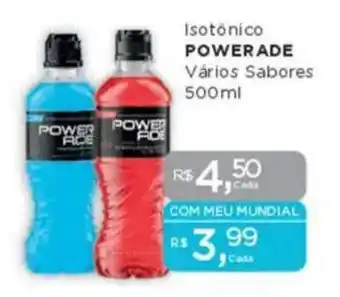 Supermercados Mundial Isotonico POWERADE Vários Sabores oferta