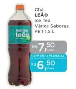 Supermercados Mundial Chá LEÃO Ice Tea Vários Sabores oferta