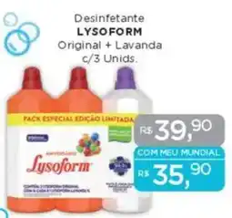 Supermercados Mundial Desinfetante LYSOFORM oferta