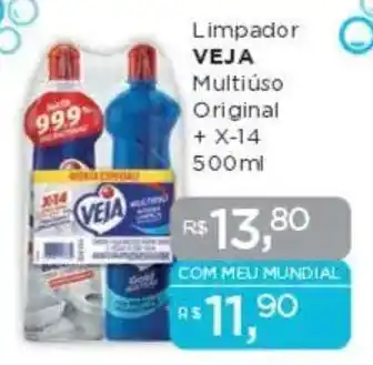 Supermercados Mundial Limpador VEJA Multiuso Original + X-14 oferta