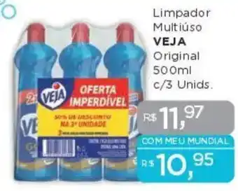 Supermercados Mundial Limpador Multiuso VEJA Original oferta