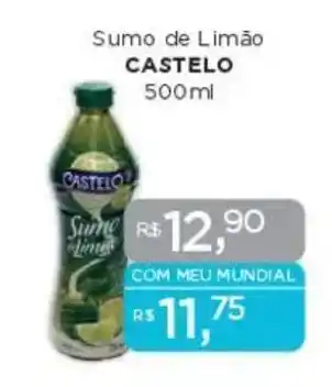 Supermercados Mundial Sumo de Limão CASTELO oferta