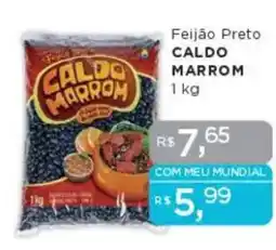 Supermercados Mundial Feijão Preto CALDO MARROM oferta