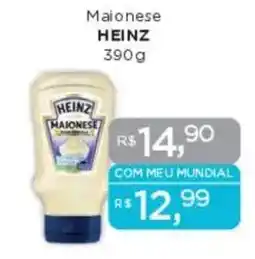 Supermercados Mundial Maionese HEINZ oferta