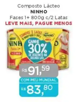 Supermercados Mundial Composto Lácteo NINHO oferta