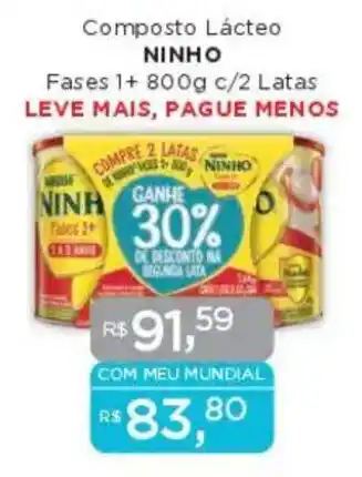 Supermercados Mundial Composto Lácteo NINHO oferta