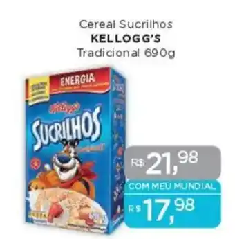 Supermercados Mundial Cereal Sucrilhos KELLOGG'S Tradicional oferta