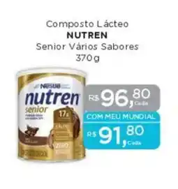 Supermercados Mundial Composto Lácteo NUTREN Senior Vários Sabores oferta