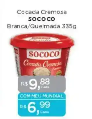 Supermercados Mundial Cocada Cremosa SOCOCO Branca/Queimada oferta