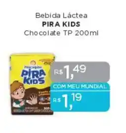 Supermercados Mundial Bebida Láctea PIRA KIDS Chocolate TP oferta