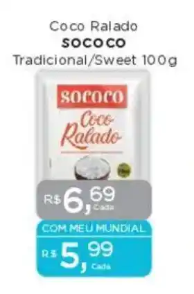 Supermercados Mundial Coco Ralado SOCOCO Tradicional/Sweet oferta