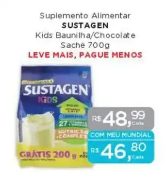 Supermercados Mundial Suplemento Alimentar SUSTAGEN oferta