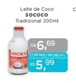 Supermercados Mundial Leite de Coco SOCOCO Tradicional oferta