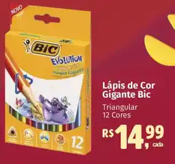 Supermercados Mateus Lápis de Cor Gigante Bic oferta